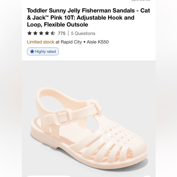 Cat & Jack jelly sandals - Picture 1 of 4